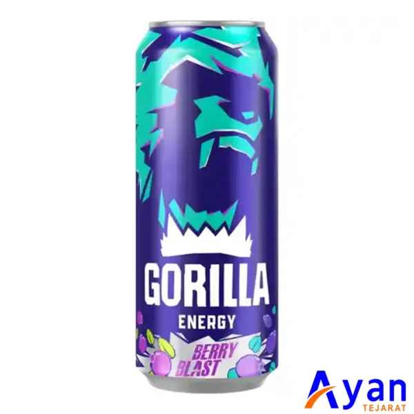 آبمیوه انرژی زا روسی گوریلا Gorilla BERRY BLAST با طعم بری 450 میل