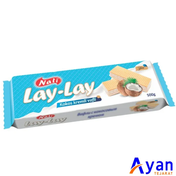 ویفر پر شده لای لای ناتی NUTI با کرم نارگیل 500 گرم