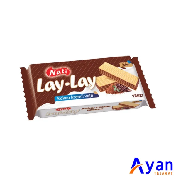ویفر پر شده لای لای ناتی NUTI با کرم کاکائو 180 گرم