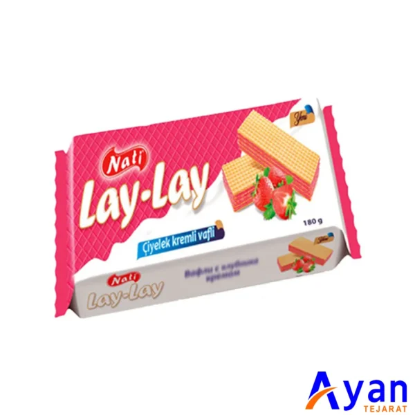 ویفر پر شده لای لای ناتی NUTI با کرم توت فرنگی 180 گرم