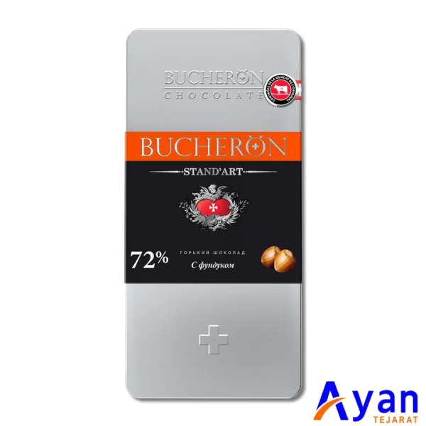 تبلت شکلات تلخ 72% فندقی استند آرت بوچرون Bucheron وزن 100 گرم