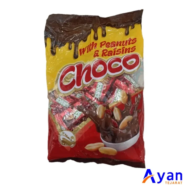 شکلات با مغز بادام زمینی و کشمش اولدوز ULDUZ مدل CHOCO بسته 600 گرمی