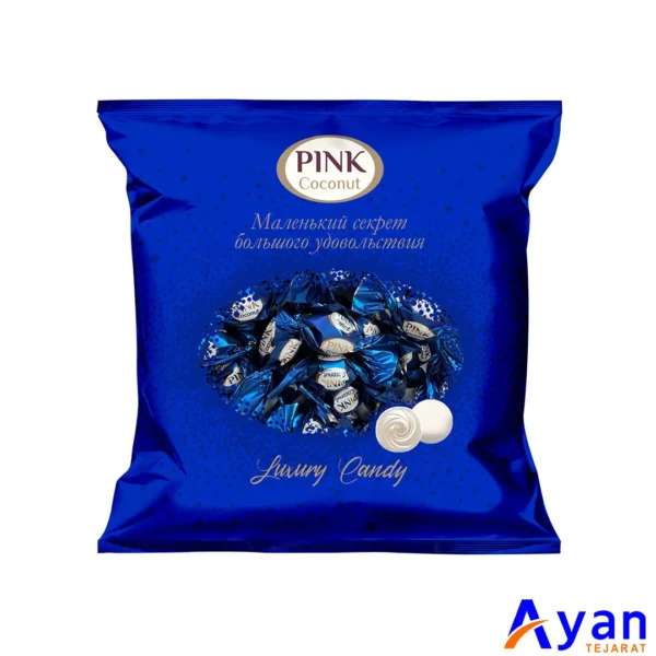 شکلات پذیرایی با مغز خامه نارگیلی پینک PINK مدل COCONUT TRUFFLE بسته 500 گرمی