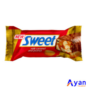 شکلات کاراملی شیری با مغز بادام زمینی اولدوز ULDUZ مدل SWEET بسته یک کیلوگرمی